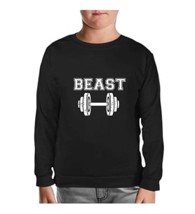 Beauty and the Beast - Beast Siyah Çocuk Sweatshirt