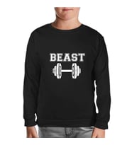 Beauty and the Beast - Beast Siyah Çocuk Sweatshirt