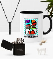 BK Gift Kişiye Özel Canım Babam Siyah Kupa Benzinli Çakmak Kolye Seti-3 (Model 1)