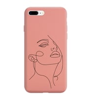 Iphone 7 Plus Çizgi Tasarımlı Pudra Lansman Telefon Kılıfı