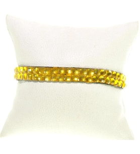 Bileklik Swarovski Taşlı Sarı Ayarlanabilir Bileklik