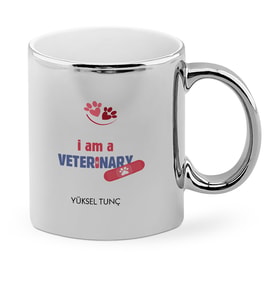 BK Gift Kişiye Özel Mesleki Veteriner Hekim Krom Kupa Bardak  1
