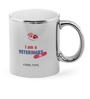 BK Gift Kişiye Özel Mesleki Veteriner Hekim Krom Kupa Bardak  1