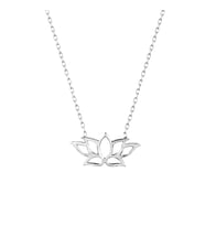 Lotus Çiçeği Gümüş Kolye