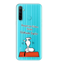 Snoopy Tasarımlı Süper Şeffaf Silikon Telefon Kılıfı Oppo Realmi 6i