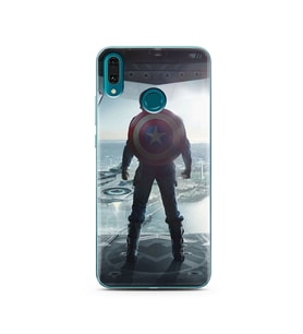 Kaptan Amerika Tasarım Süper Şeffaf Silikon Telefon Kılıfı Huawei Y9 2019