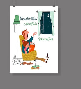 BK Gift Kişiye Özel Babalar Günü Temalı Afiş Poster  50x70 Cm 36656