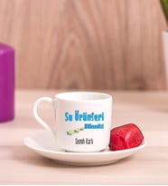 Su Ürünleri Mühendisi Porselen Türk Kahvesi Fincanı