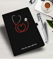 Kişiye Özel Doktor Temalı İsme Özel Defter ve Işık Kalemi