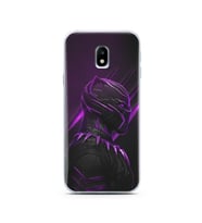 Black Panter Tasarım Süper Şeffaf Silikon Telefon Kılıfı Samsung J3 Pro