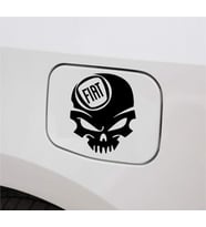 Araba Depo Kapağı Sticker Fiat Kuru Kafa Oto Sticker 2 Adet