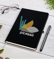 BK Gift Kişiye Özel Picasso Tasarımlı Siyah Defter ve Kalem Hediye Seti