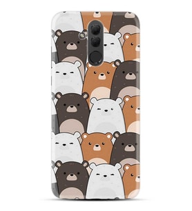 Kılıfland Huawei Mate 20 Lite Kılıf Silikon Resimli Kapak Pretty Bears Stok 1180