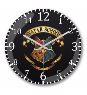 Avatar School Duvar Saati Bombeli Gercek Cam