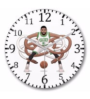 Gnarly Kyrie  Celtics Duvar Saati Bombeli Gercek Cam