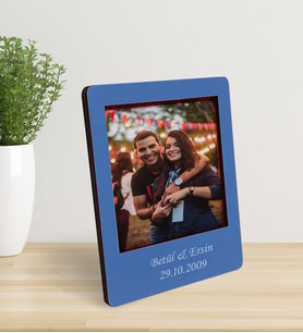 Kişiye Özel Polaroid Resim Çerçevesi Mavi