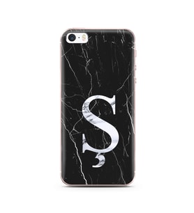 Iphone 5s Siyah Mermer Harf Tasarımlı Telefon Kılıfı Ş-Harfi 