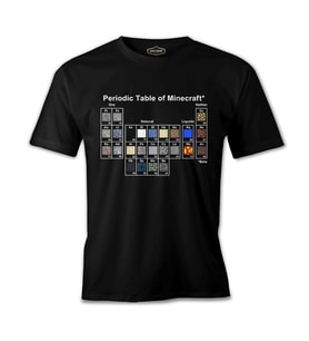 Minecraft - Periodic Table Siyah Erkek Tshirt