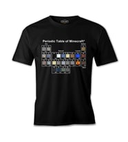 Minecraft - Periodic Table Siyah Erkek Tshirt