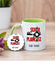 Şehir Plancısı Yeşil Kupa Bardak Ve Anahtarlık Set