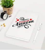 BK Gift Kişiye Özel Canım Annem Beyaz Defter Kalem Seti - 14