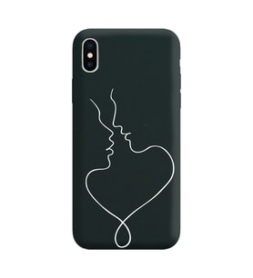 Iphone X Çizgi Tasarımlı Siyah Lansman Telefon Kılıfı