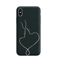 Iphone X Çizgi Tasarımlı Siyah Lansman Telefon Kılıfı