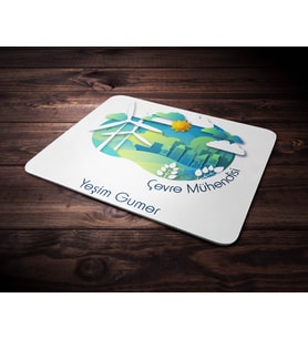 Kişiye Özel Çevre Mühendisi Tasarımlı Mouse Pad (Renksiz)