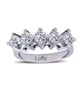 Lova E Renk 1,50 Karat Pırlanta Beştaş Yüzük - 1020187