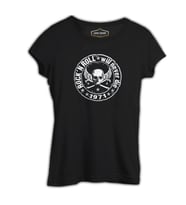 Rock 'N Roll Siyah Kadın Tshirt