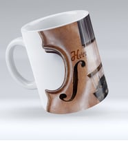BK Gift Kişiye Özel Keman Tasarımlı Kupa Bardak  4
