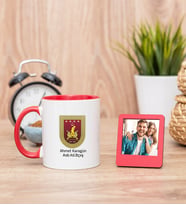 Kara Kuvvetleri Kırmızı Kupa Bardak ve Kırmızı Mini Fotoğraf Çerçevesi