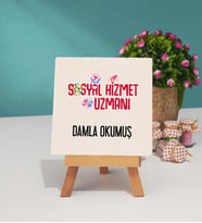 Sosyal Hizmet Uzmanı Dekoratif Taş Baskı