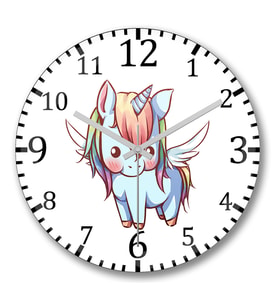Unicorn2 Duvar Saati Bombeli Gercek Cam