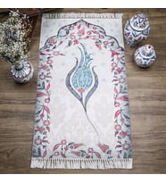 İnce Pamuk Seccade Turkuaz - Lale 70x117 cm - 370 gr