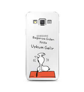 Snoopy Tasarımlı Süper Şeffaf Silikon Telefon Kılıfı Samsung A3 (2015)