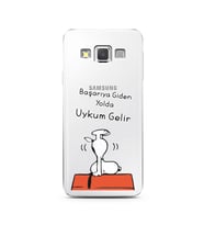 Snoopy Tasarımlı Süper Şeffaf Silikon Telefon Kılıfı Samsung A3 (2015)