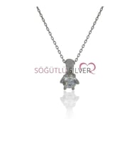 Söğütlü Silver Zirkon tek taş kolye