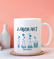 Kişiye Özel Laborant 3 Tasarımlı Beyaz Kupa