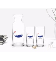 BK Gift Kişiye Özel Renkli Baskılı Kütahya Tasarımlı Turistik İkili Rakı Bardağı ve Karaf Hediye Seti-1 (Model 1)