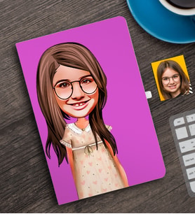 BK Gift Kişiye Özel Kız Çocuk Karikatürlü Defter-7