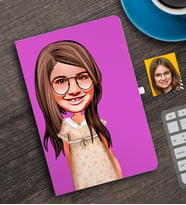 BK Gift Kişiye Özel Kız Çocuk Karikatürlü Defter-7
