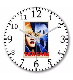 Panico Scream Duvar Saati Bombeli Gercek Cam