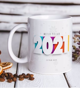 BK Gift Kişiye Özel 2024 Mutlu Yıllar Beyaz Kupa Bardak-5