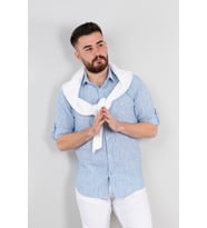 SLİMFİT YAZLIK ERKEK GÖMLEK (Mavi)