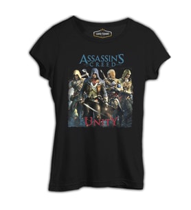 Assassin's Creed Unity 2 Siyah Kadın Tshirt