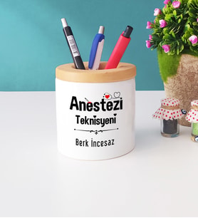Anestezi Teknisyeni Tasarımlı Kişiye Özel Hediye Anestezi Teknisyeni Kalemlik