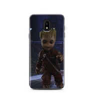 Baby Groot Tasarım Süper Şeffaf Silikon Telefon Kılıfı Samsung J4 (2018)