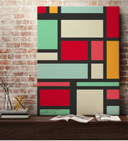BK Gift Kişiye Özel Mondrian Kanvas Tablo (50x70cm.) 2