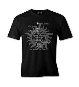 Supernatural - Saving People Siyah Erkek Tshirt
